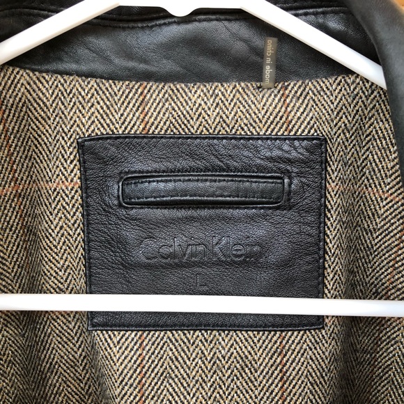 Men’s Calvin Klein Leather Jacket - Picture 3 of 6